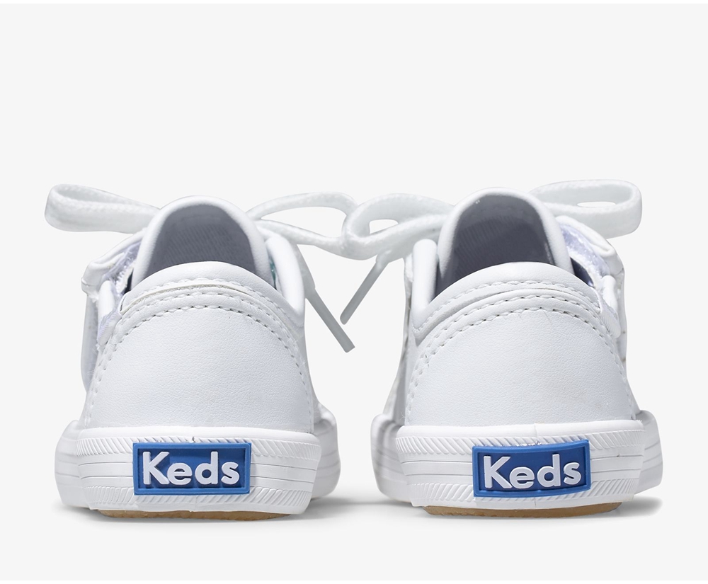 Keds Kids Sneakers White - Kickstart Jr. Leather - 421LBYDUI